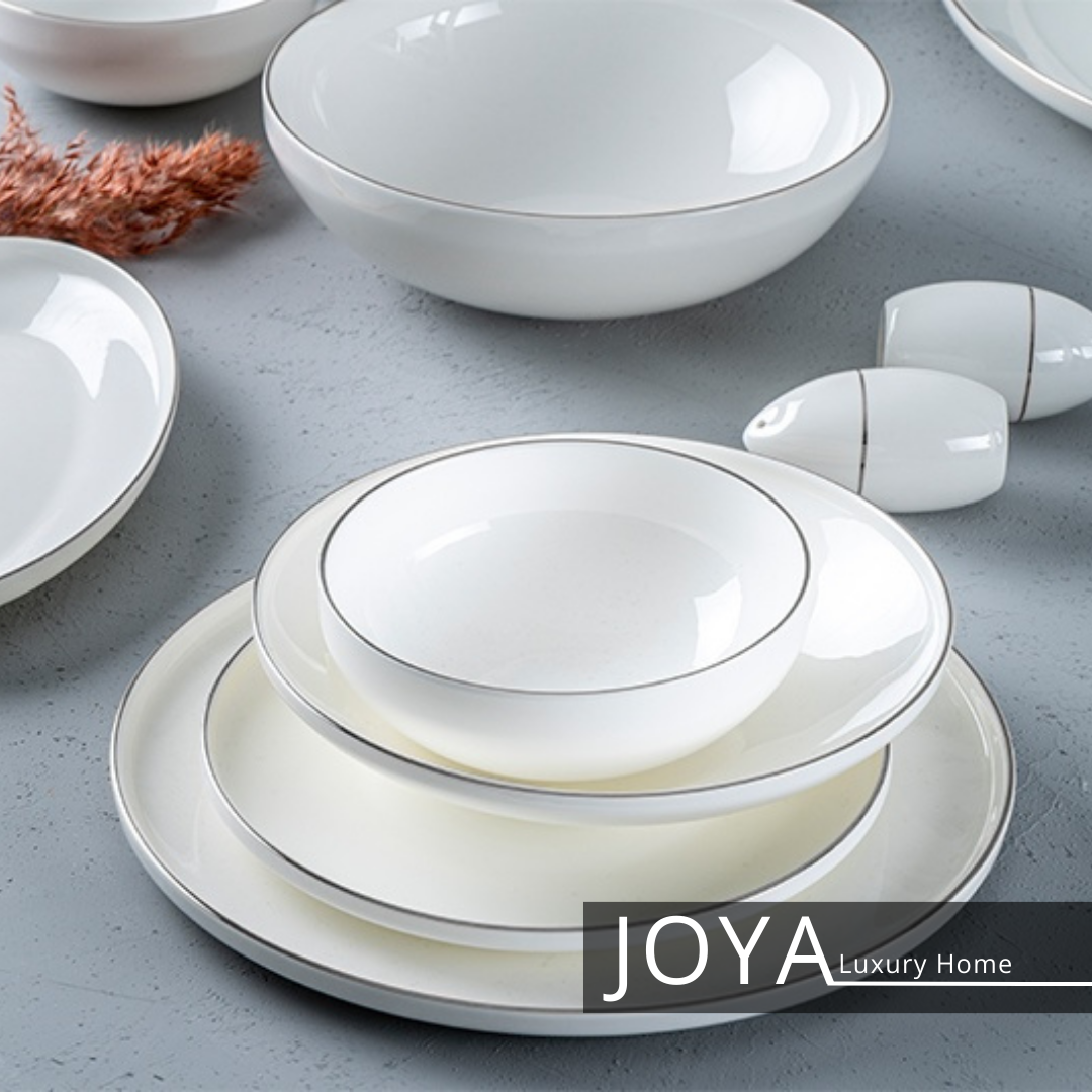 JOYA DAPHNE SILVER porcelaine fine service de 57 pièces pour 12 personne. 8681145092567