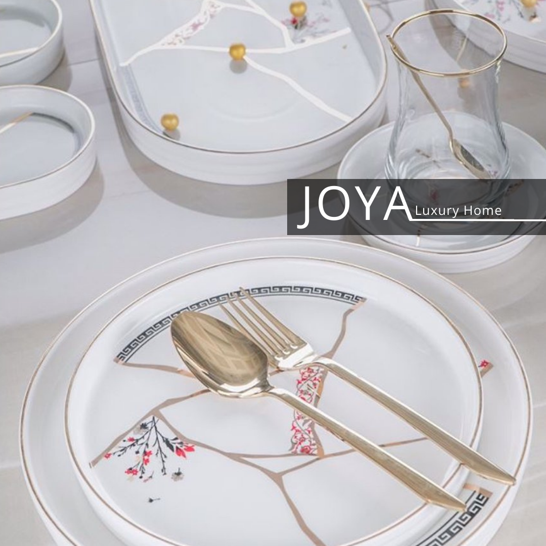 JOYA ROYAL FLEURI PORCELAINE FINE service petit déjeuner 25 pièces pour 6 personnes.8681145080564