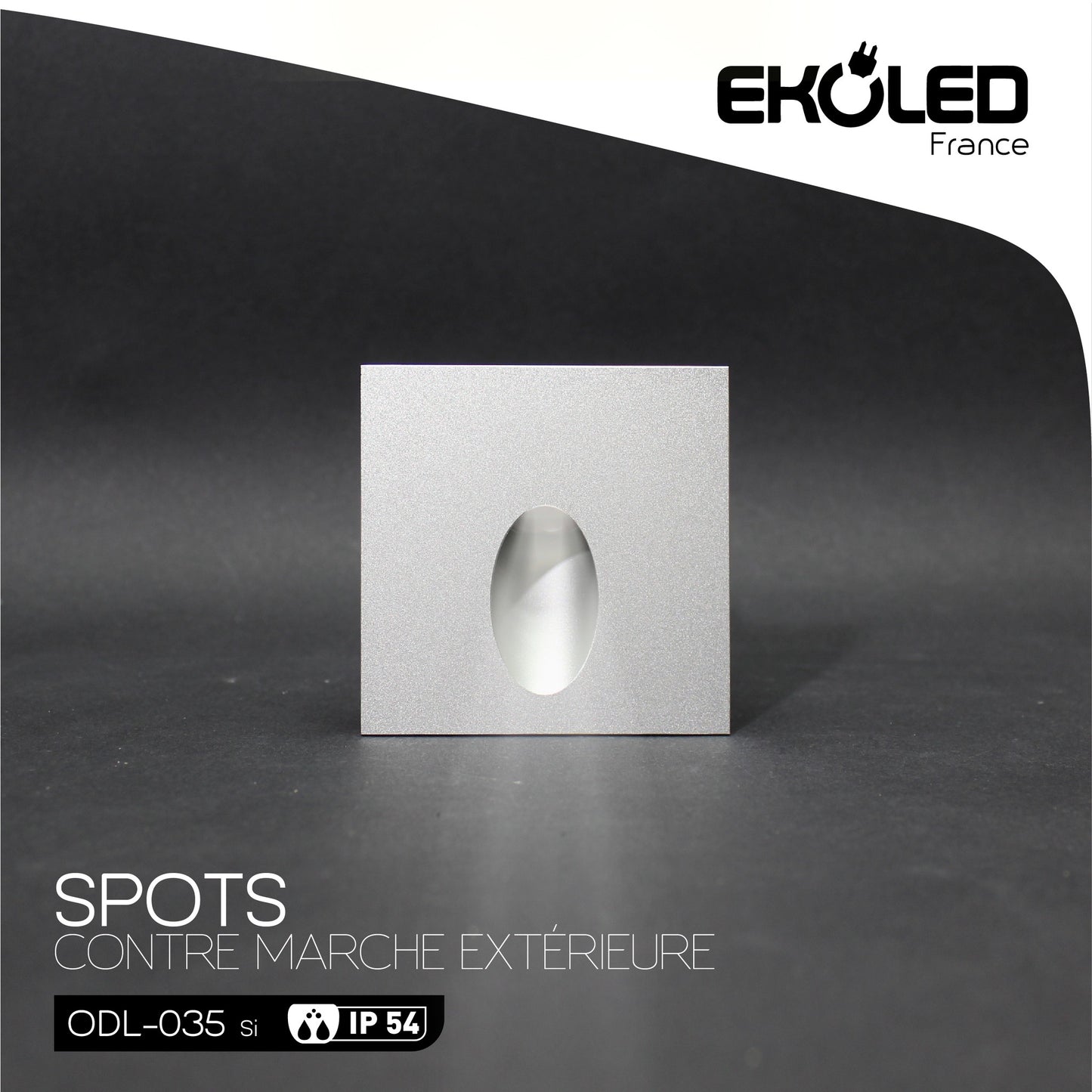 CONTRE MARCHE EKOLED WH-SILVER 3W 3000K IP 54 ODL036