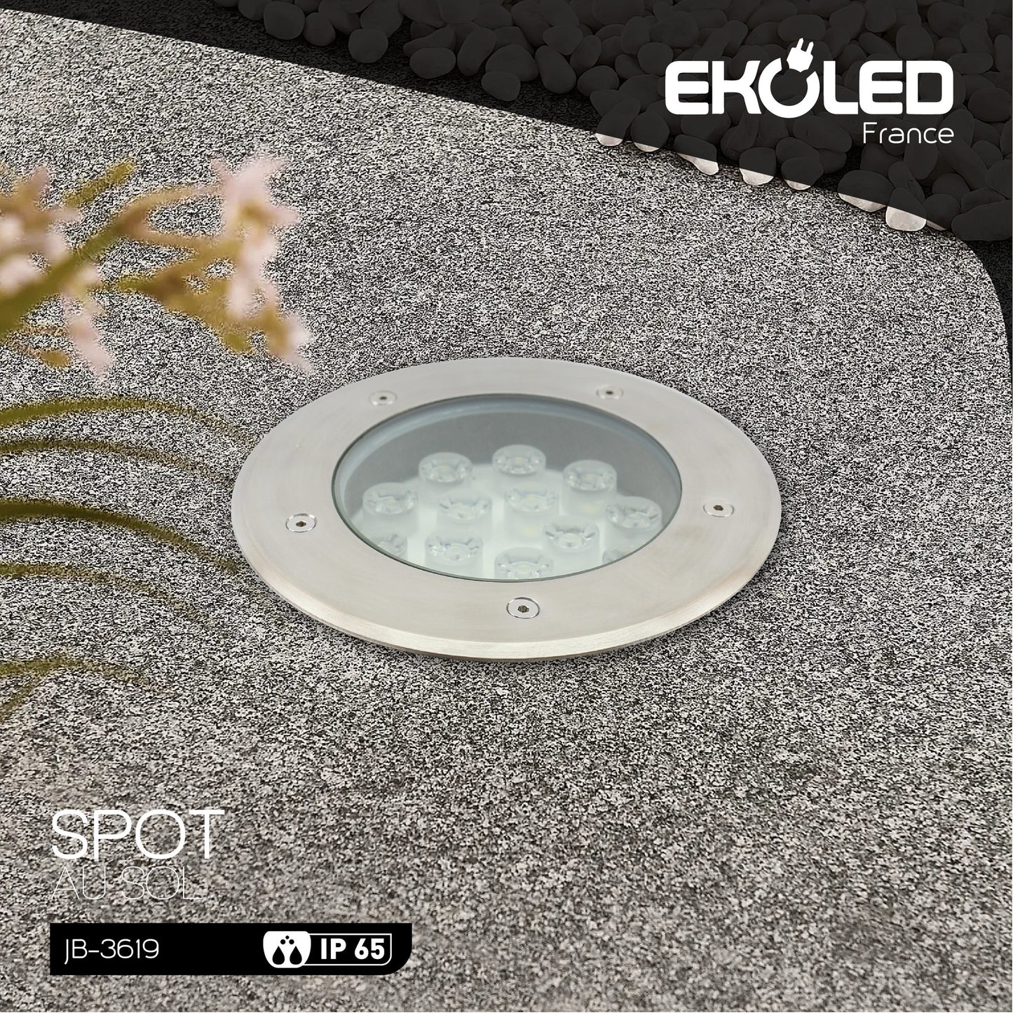 SPOT AU SOL EKOLED 15W 3000K JB-3619