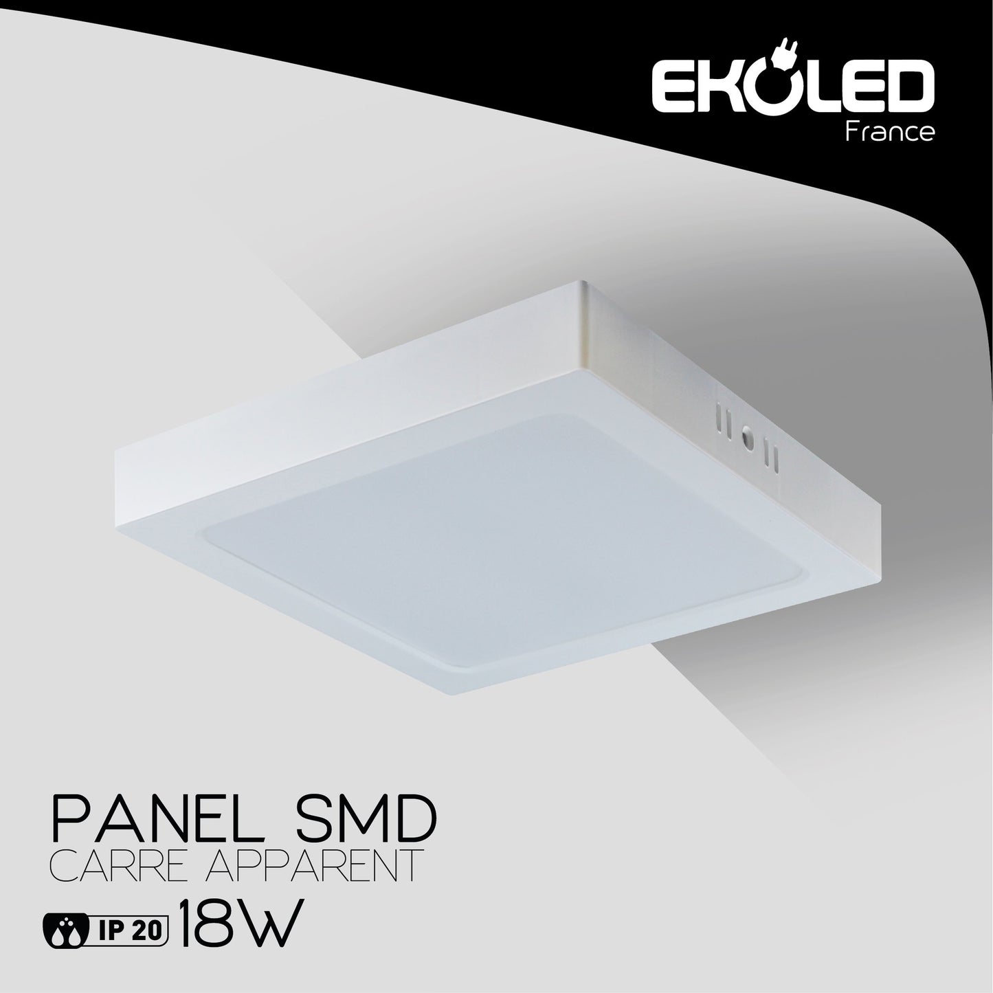 LED PANEL EKOLED APPARENT CARRE 18W 65000K