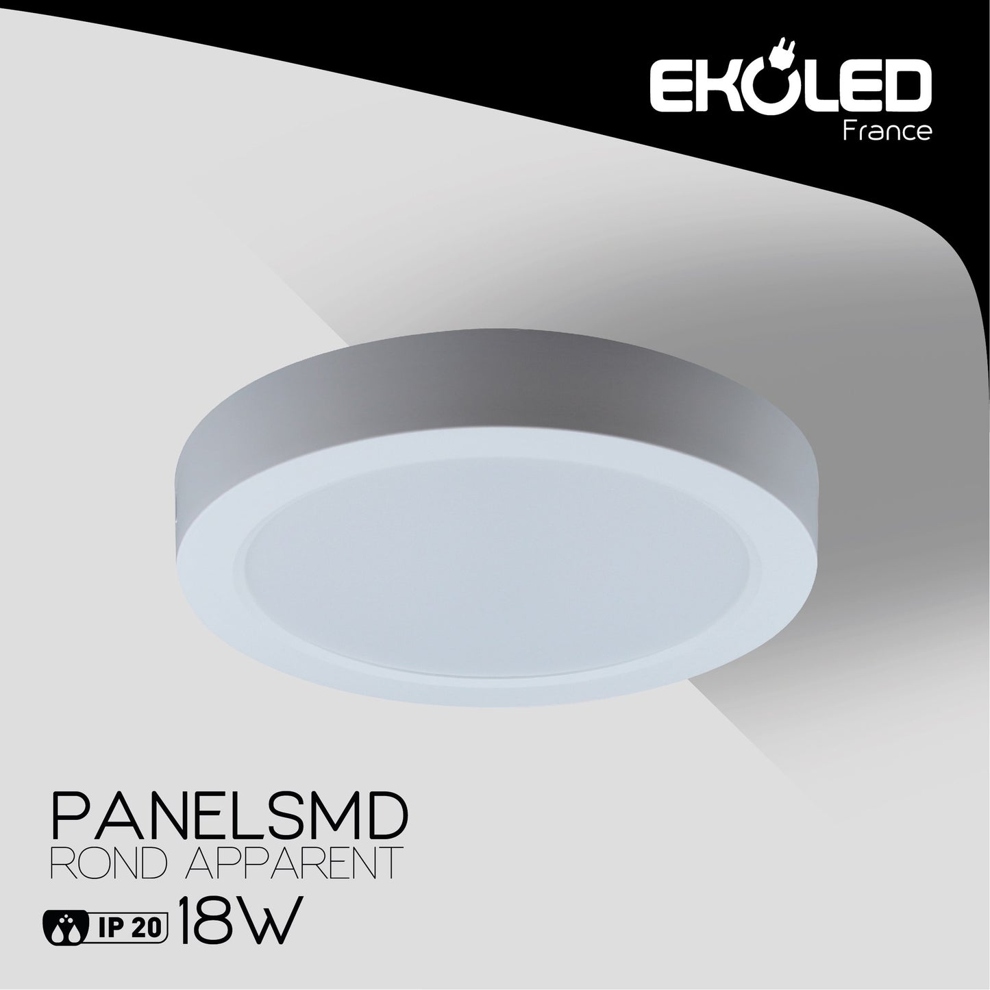 LED PANEL EKOLED APPARENT ROND 18W 6500K