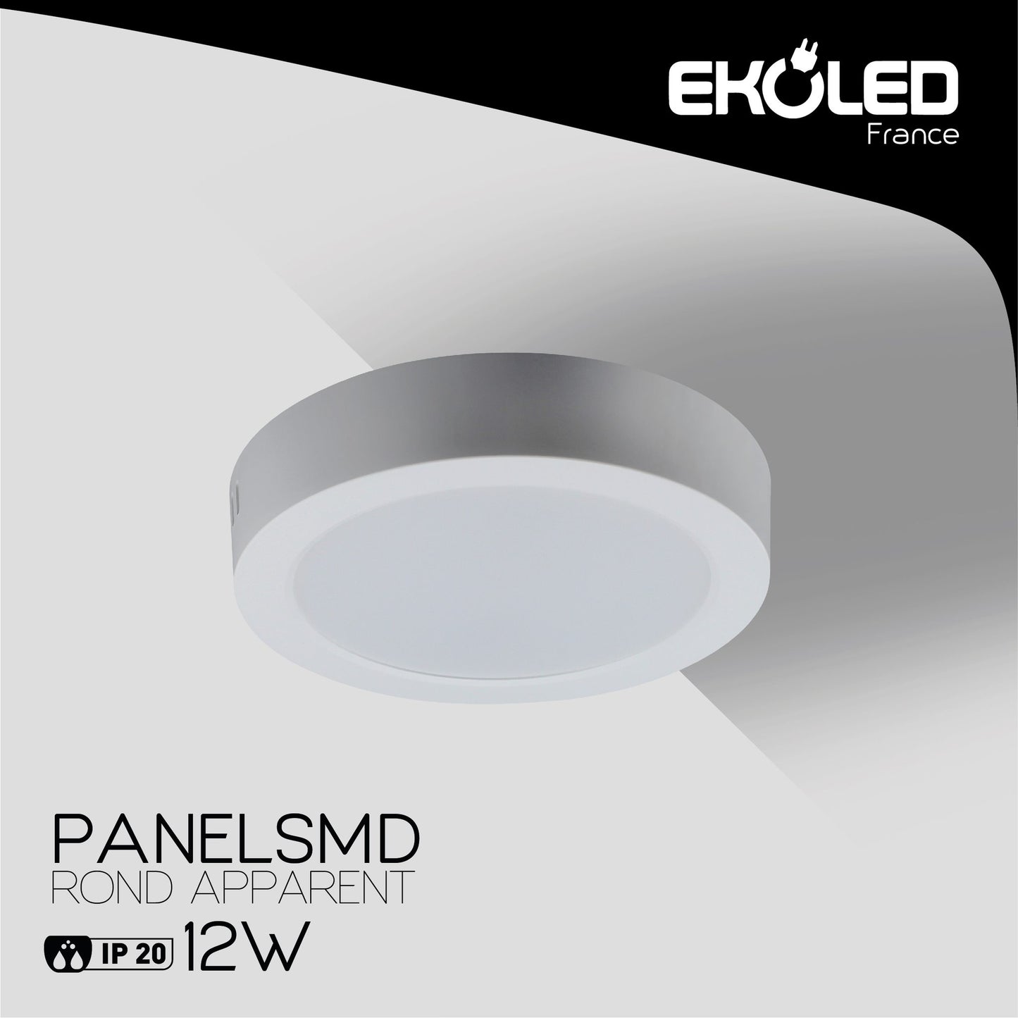 LED PANEL EKOLED APPARENT ROND 12W 6500K