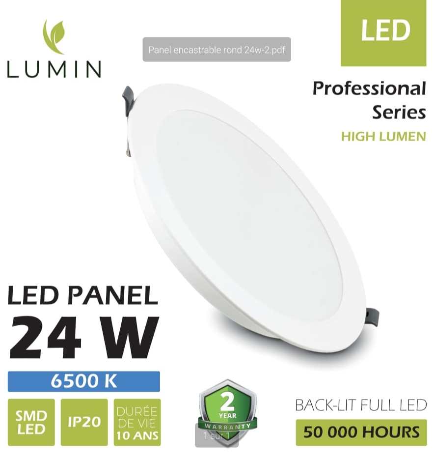 Panel LED 24W DOB Metal 6500K LUMIN