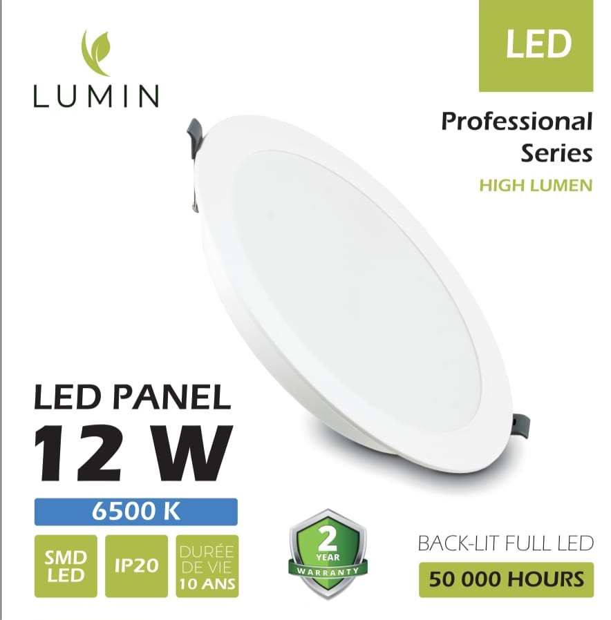 Panel LED 12W DOB Metal 6500K LUMIN