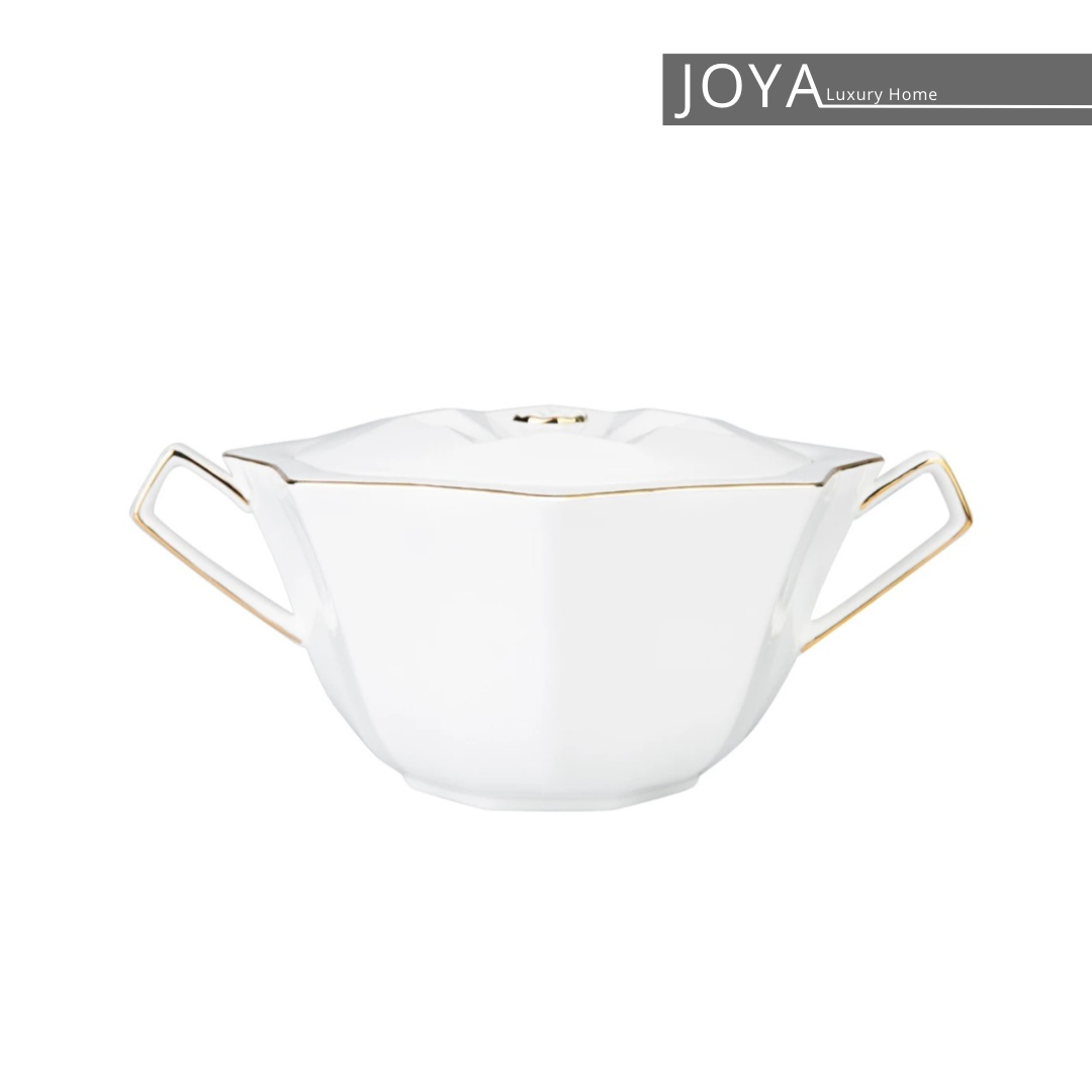 Quartz Gold Porcelaine Perle Extra Fine Service de table 62 pièces pour 12 personnes.153.03.08.0188