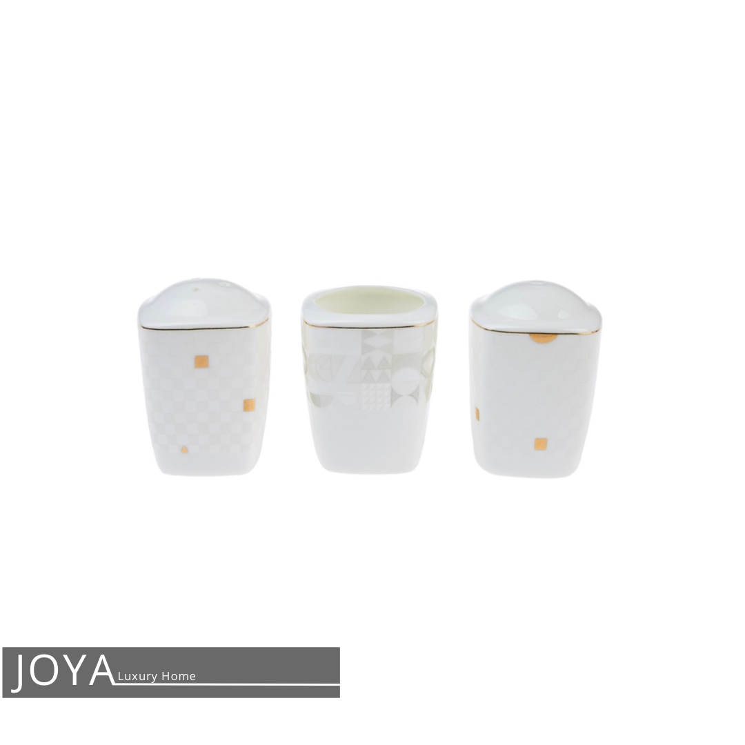 Lyria Porcelaine Perle Fine Service de table en Perle 62 pièces pour 12 personnes.153.03.08.1626