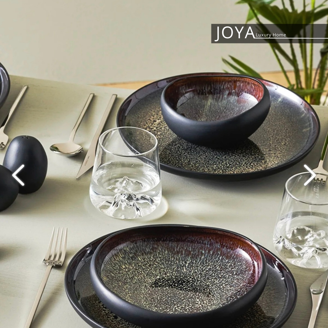 GALACTIC BLAK Streamline New Galactic Stoneware ( grès, porcelaine fine ) service de table pour 12 personnes, 59 pièces, noir.153.03.08.4908
