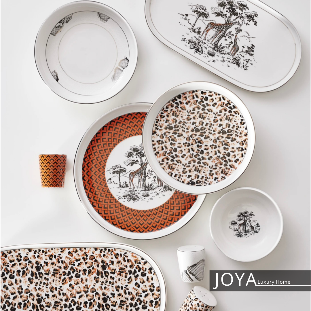 Safari New Bone Streamline Porcelaine Fine Service de table 59 pièces pour 12 personnes 153.03.08.2702