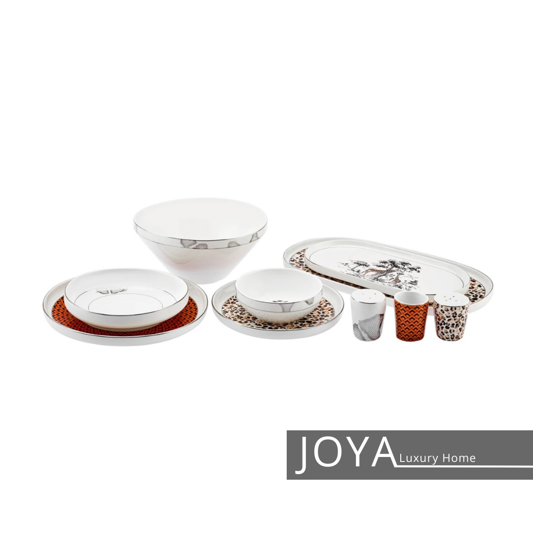 Safari New Bone Streamline Porcelaine Fine Service de table 59 pièces pour 12 personnes 153.03.08.2702