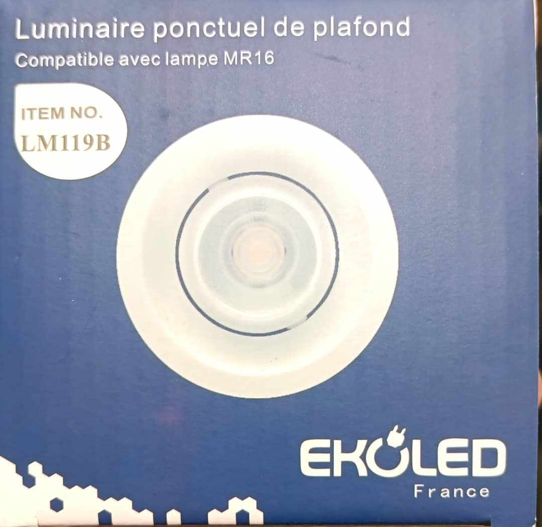 SUPPORT DE SPOT EKOLED BLANC LM119B