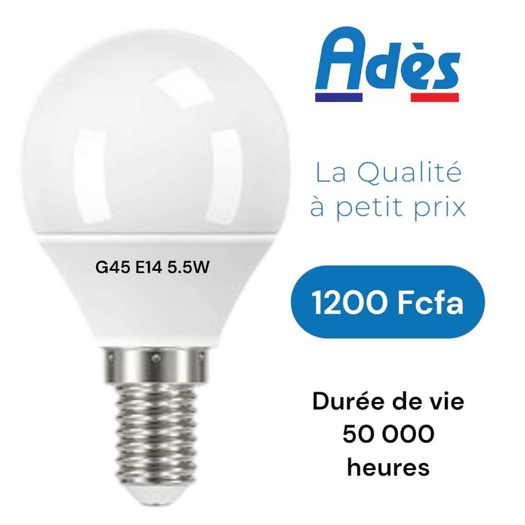 Ampoule LED G45 E14 5.5W 3000K