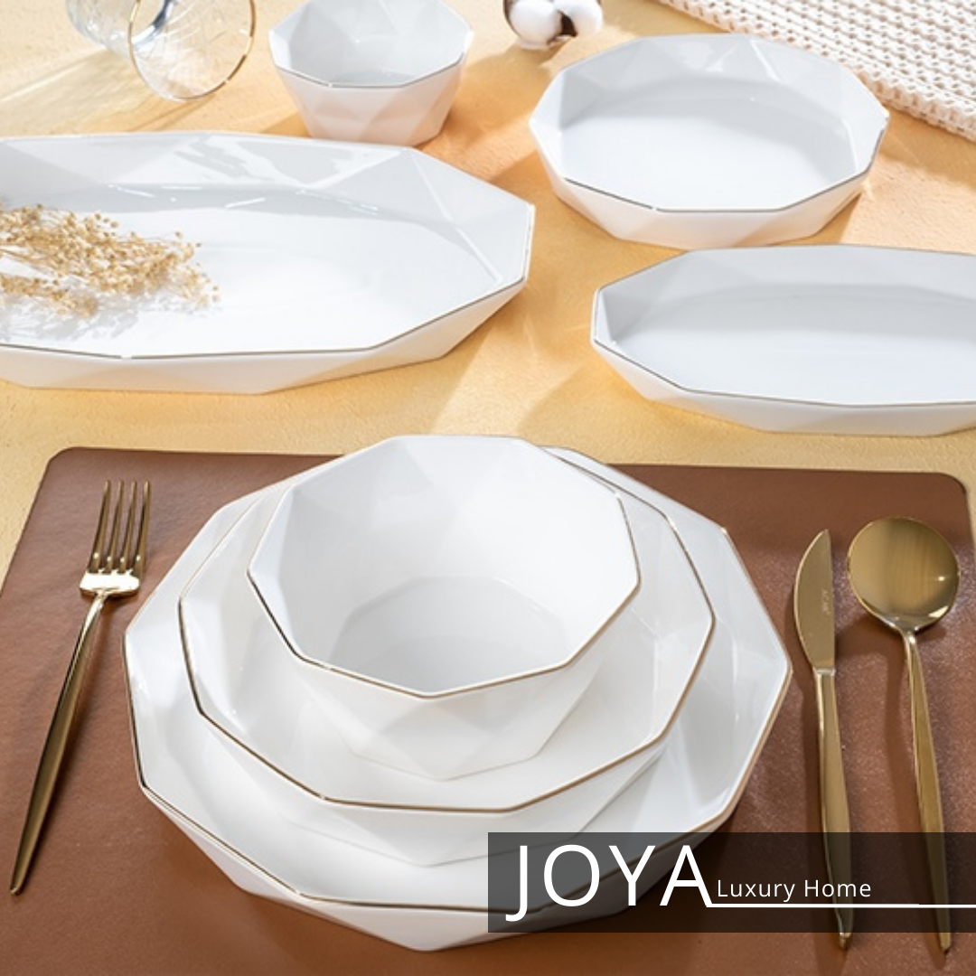 JOYA DIAMANT Gold PORCELAINE FINE service de table pour 6 personnes 37. 8681145091003