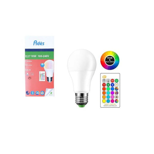 Ampoule A60 E27 10W RGB+WH 6500K Adès
