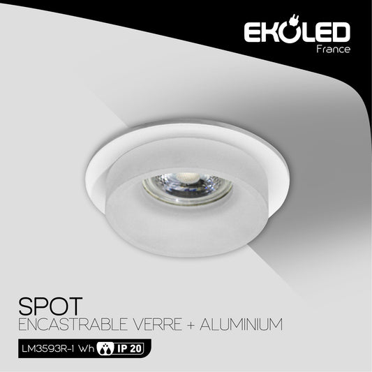 SPOT LIGHT ROND EKOLED SAND WHITE
