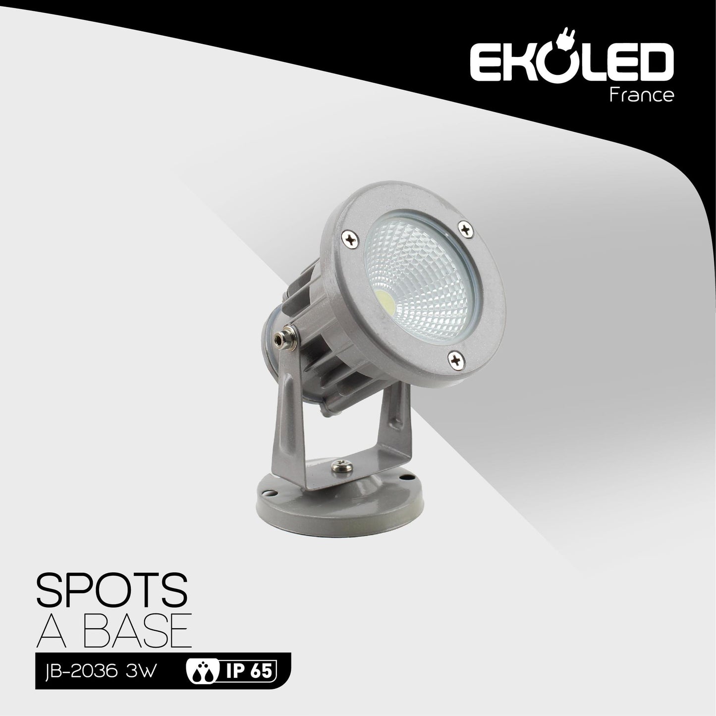 SPOT A BASE 3W WHITE 6000K 2036