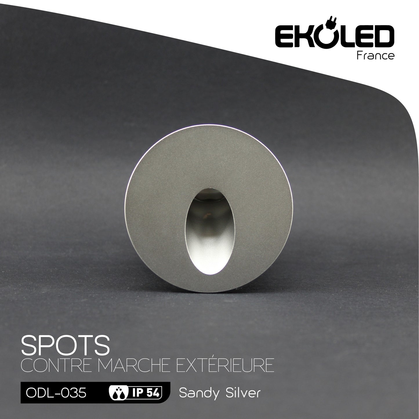 CONTRE MARCHE EKOLED WH-SILVER 3W 3000K IP54 ODL035