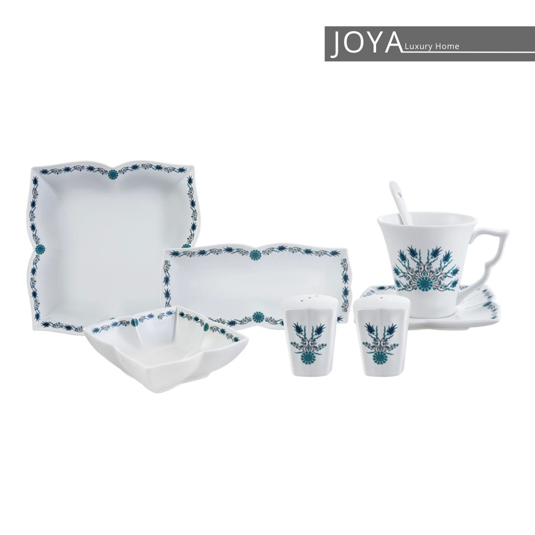 Iznik Porcelaine Fine service petit déjeuner 32 pièces pour 6 personnes. 153.03.07.8717