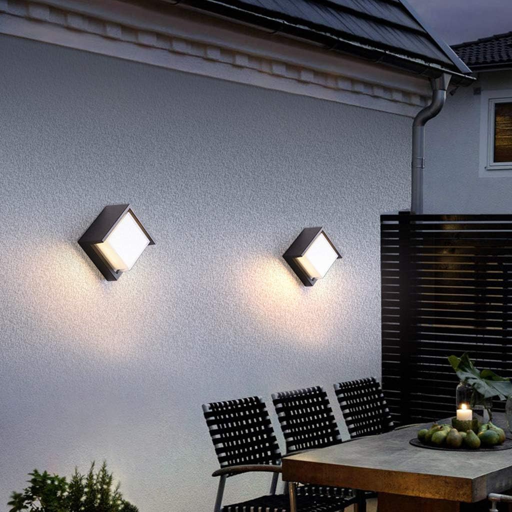 Applique 9W 3000K IP44  black 130*130*90 LUMIN LWL28