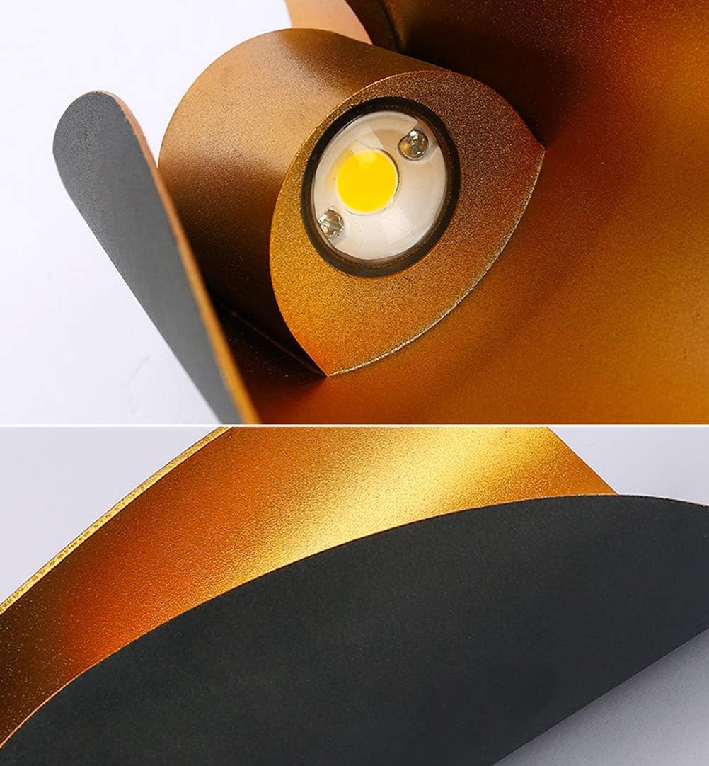 Applique 10W 3000K sandy  black+gold body 180*100*70 LUMIN LWL10