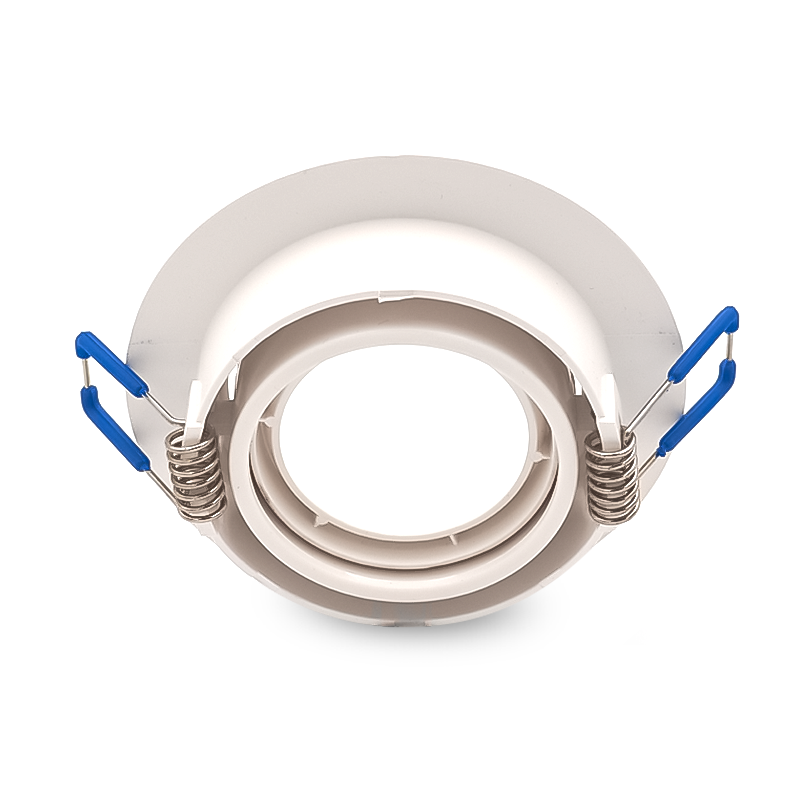 SUPPORT SPOT ROND ORIENTABLE EKOLED  POUR AMPOULE LED MR16 / GU10 / 220V / 12V BLANC IP20 5012