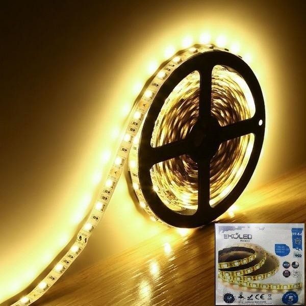 RUBAN LED EKOLED 5050-60-IP44- 12V 3000K